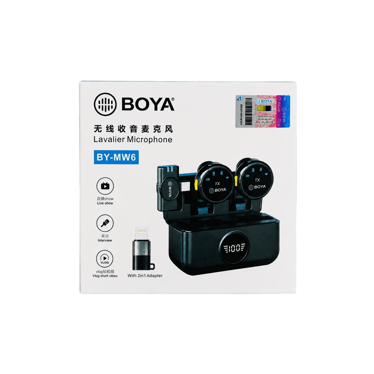 BOYA BY-MW6 Wireless Lavalier Microphone – Dual Transmitter (original verient)